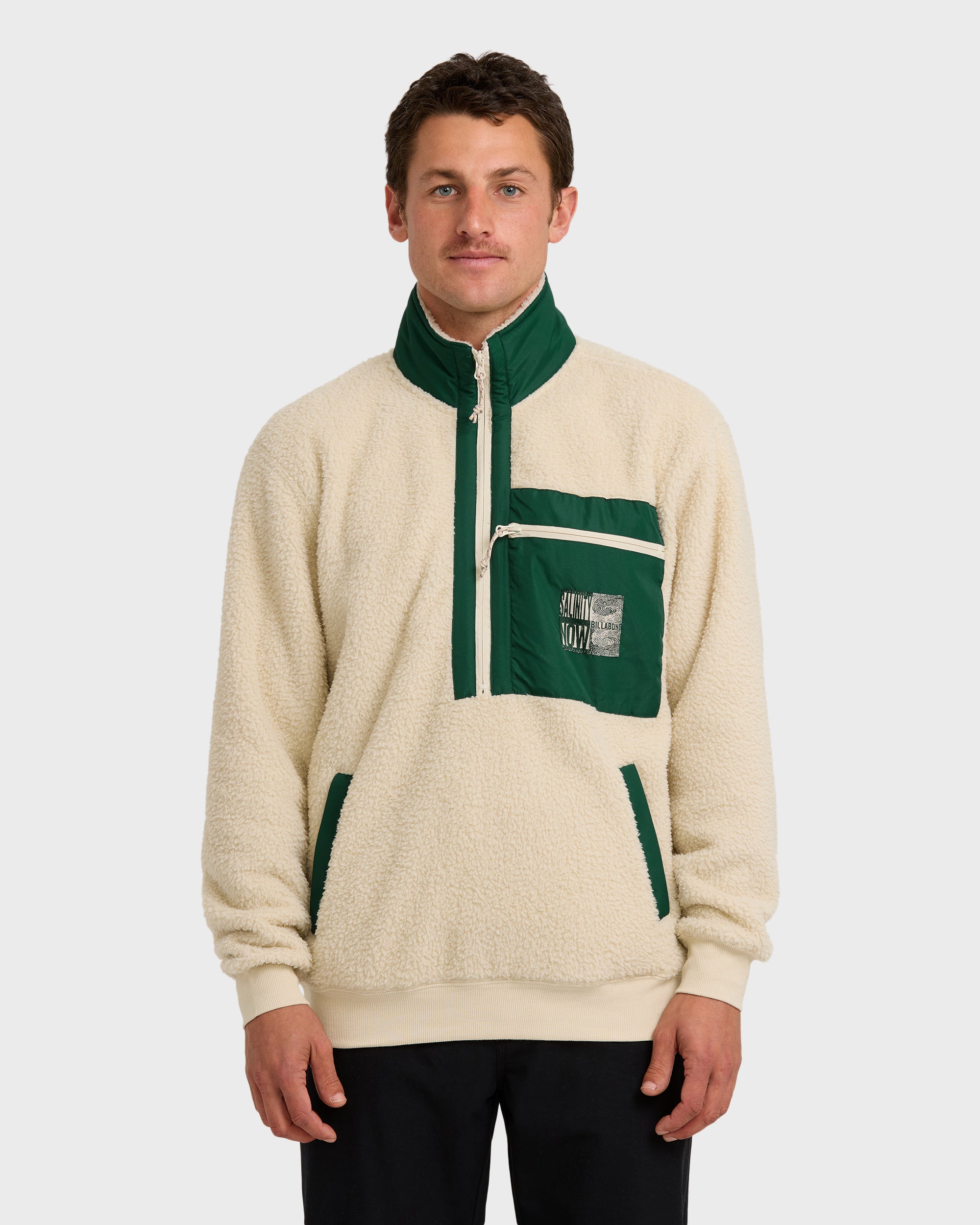 Salinity Now Boundary Mock Neck Sweatshirt - Chino