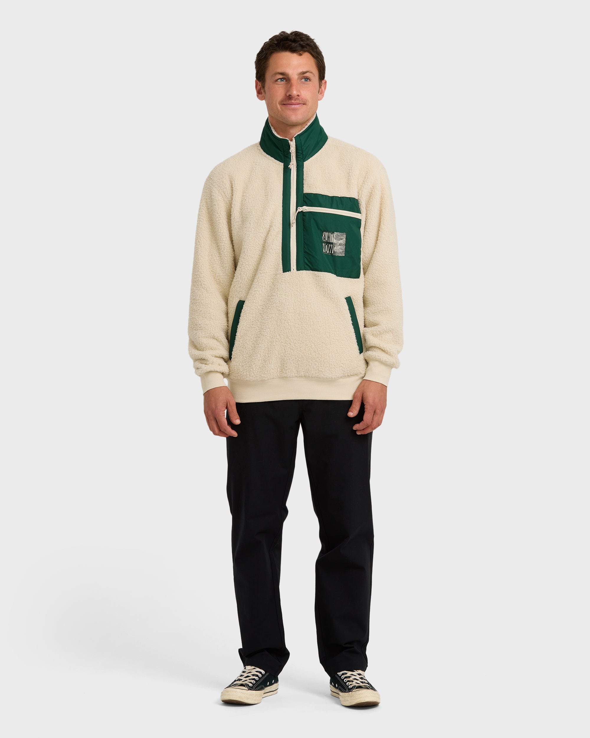 Salinity Now Boundary Mock Neck Sweatshirt - Chino - Image 4