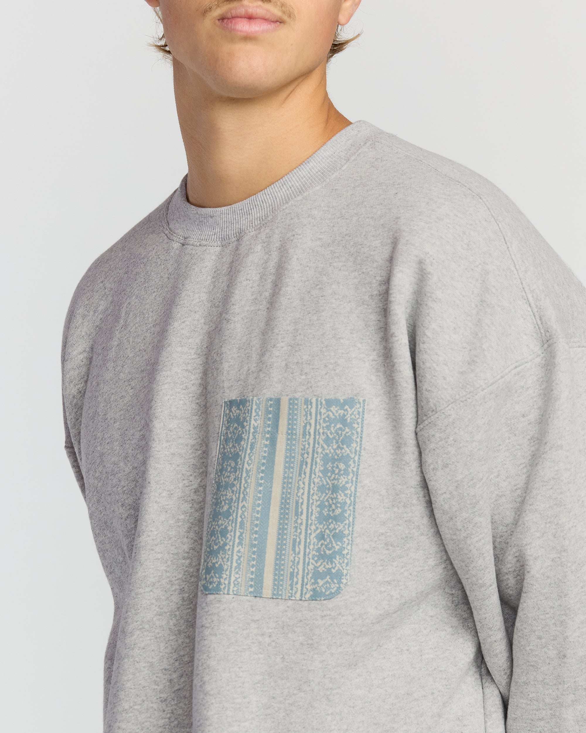 Austin Garage Crew Sweatshirt - Lt Grey Htr - Image 5