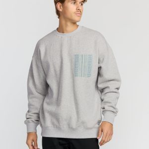 Austin Garage Crew Sweatshirt - Lt Grey Htr
