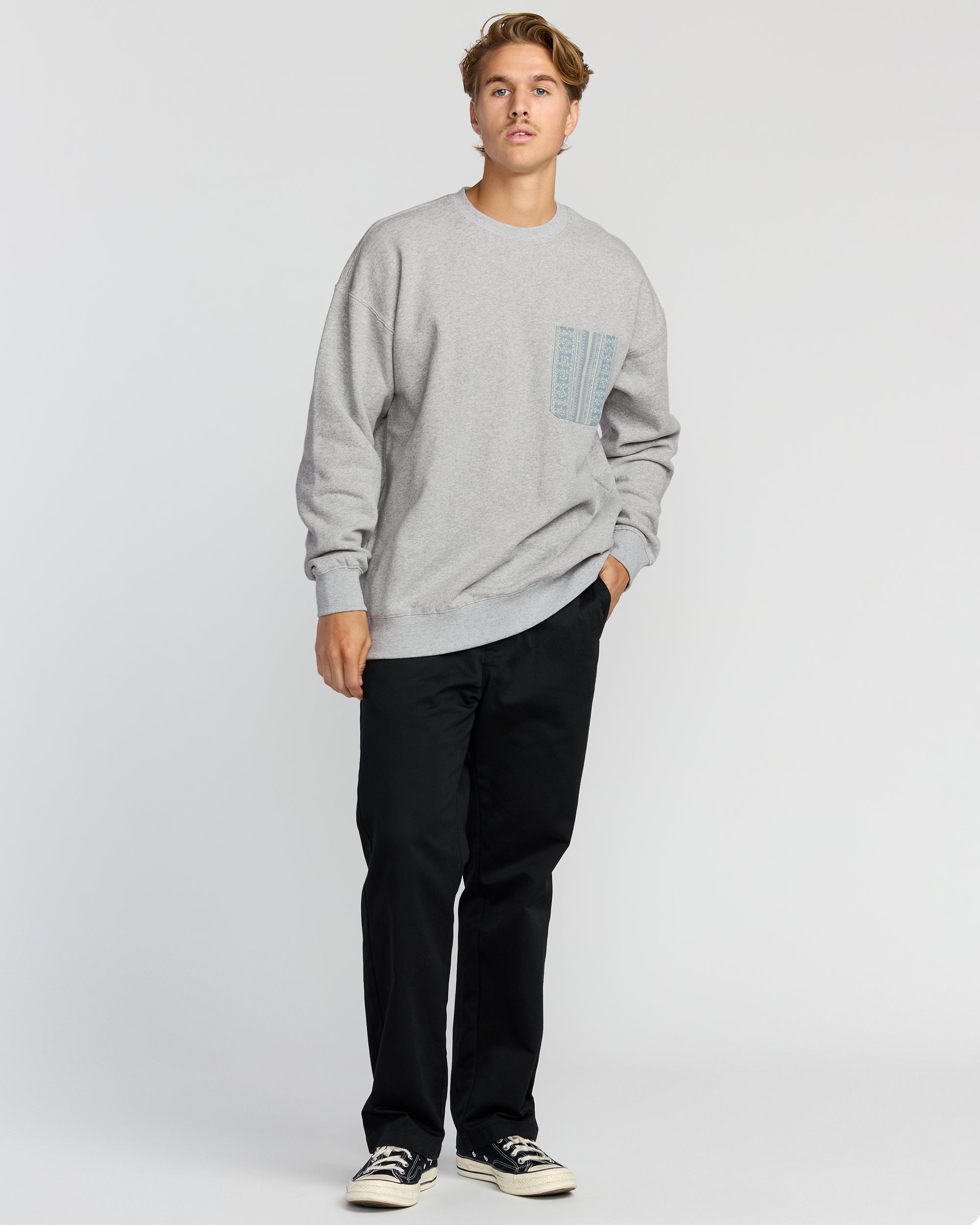 Austin Garage Crew Sweatshirt - Lt Grey Htr - Image 4