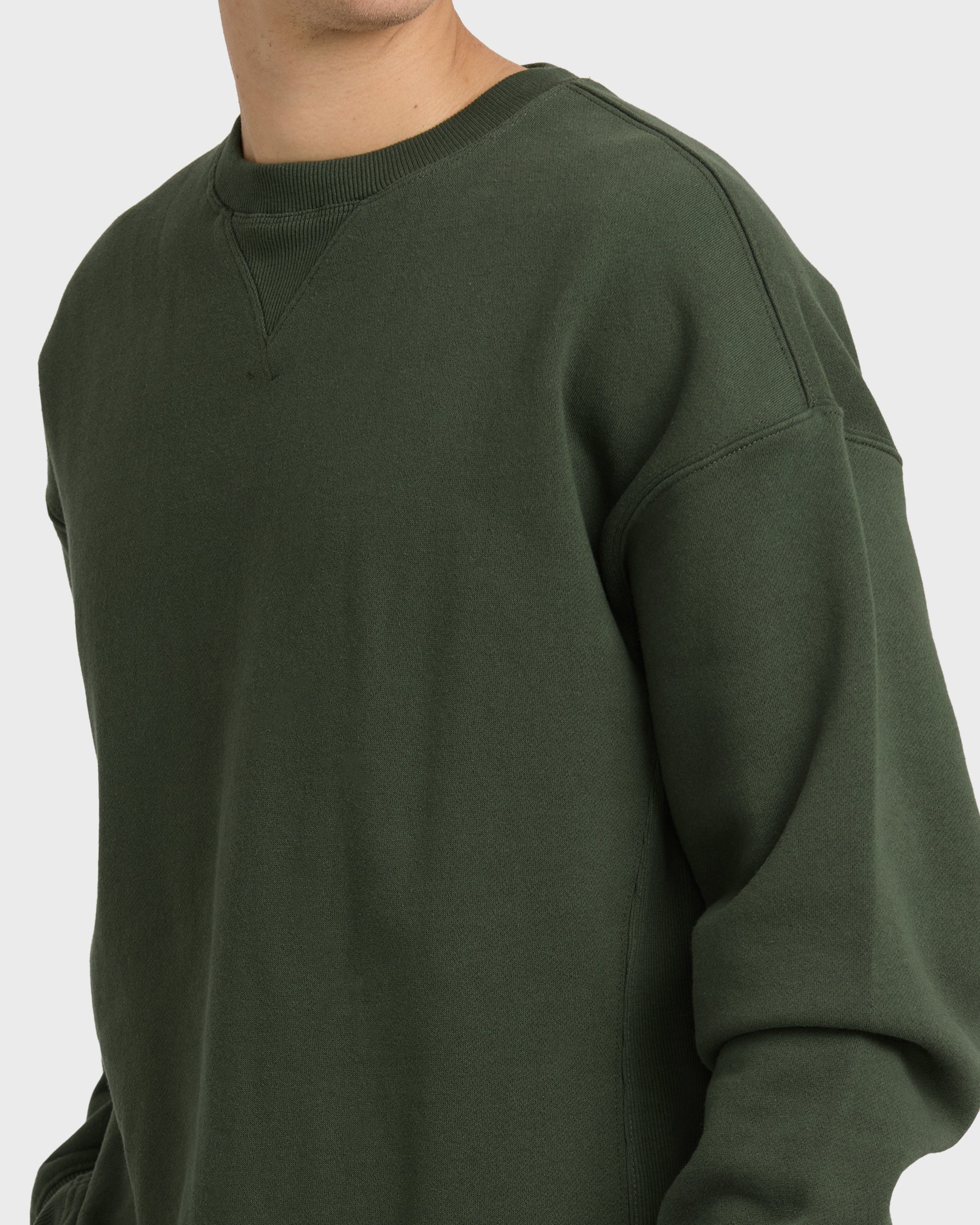 Fort Garage Crewneck Sweatshirt - Olive - Image 5
