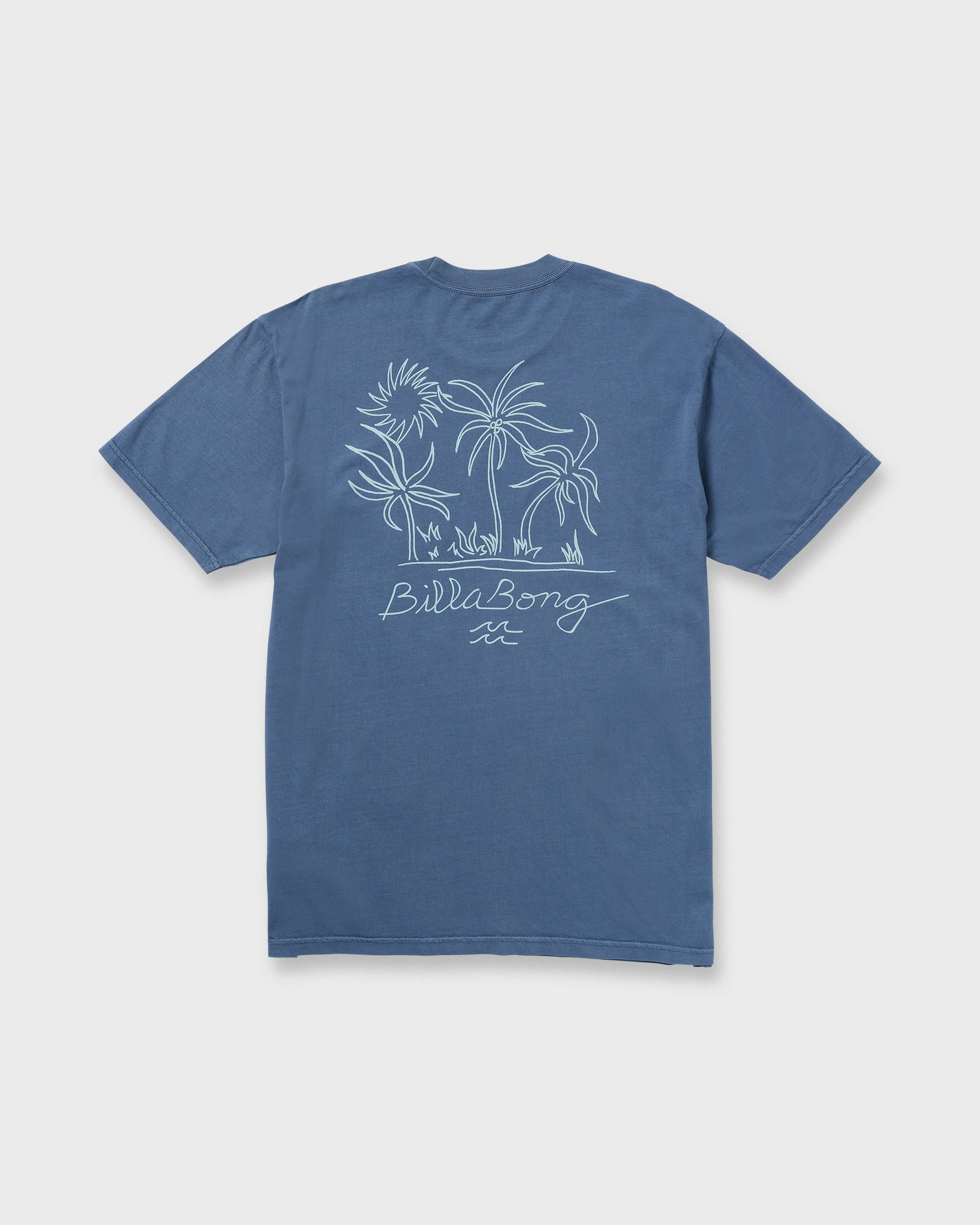 Palms In The Sun Premium Wave Wash Tee - Slate Blue - Image 4
