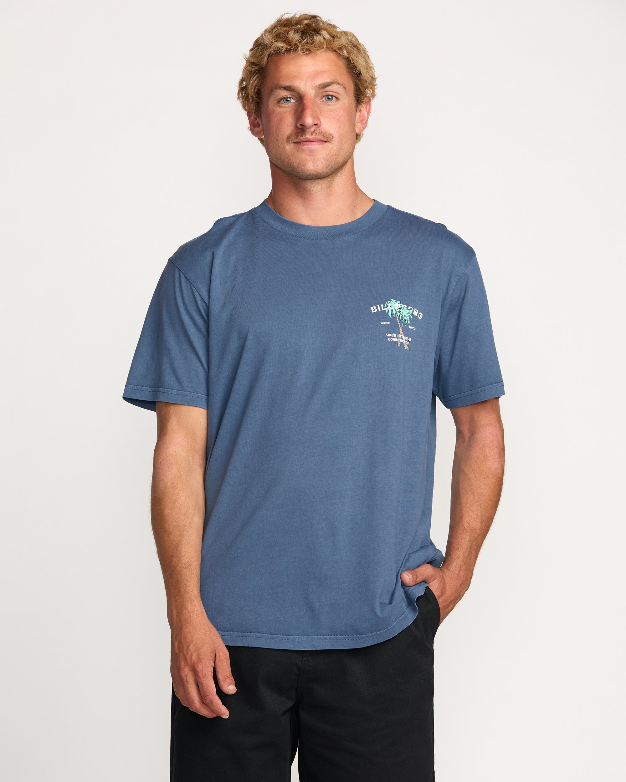 Better Premium Wave Wash Tee - Deep Blue