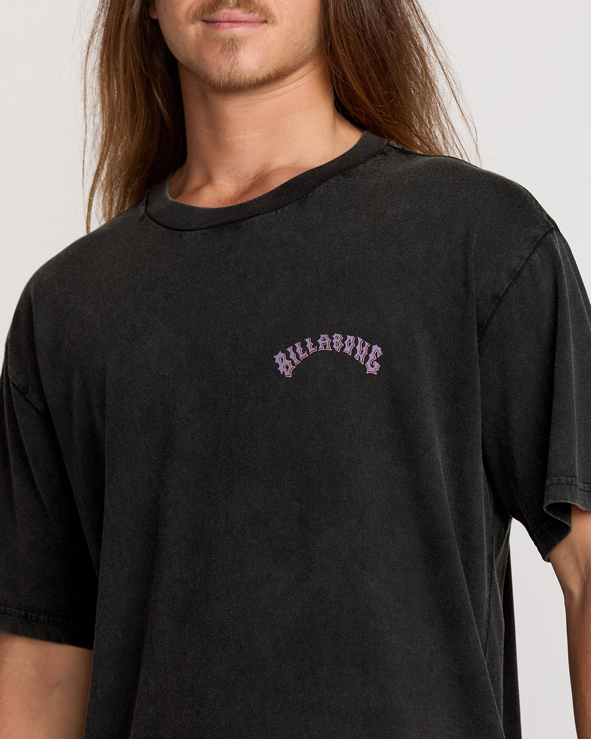 Decal Regular Wave Wash Tee - Washed Black - Image 7