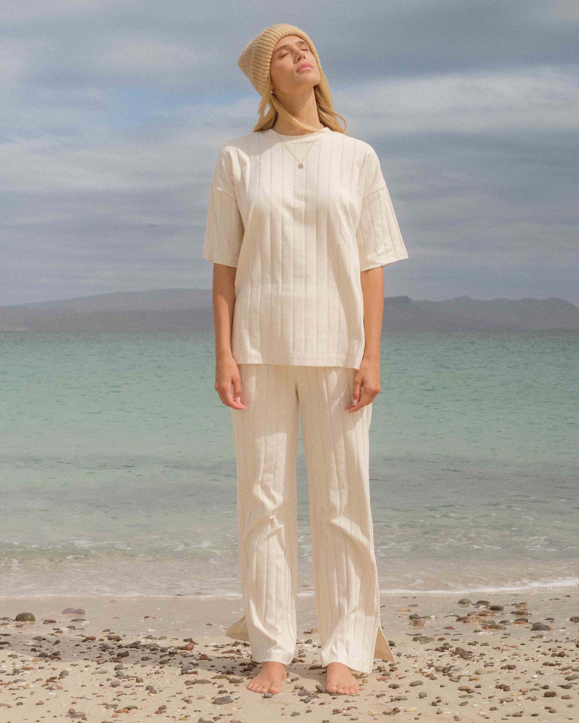 Cass Knit Pants - Whitecap