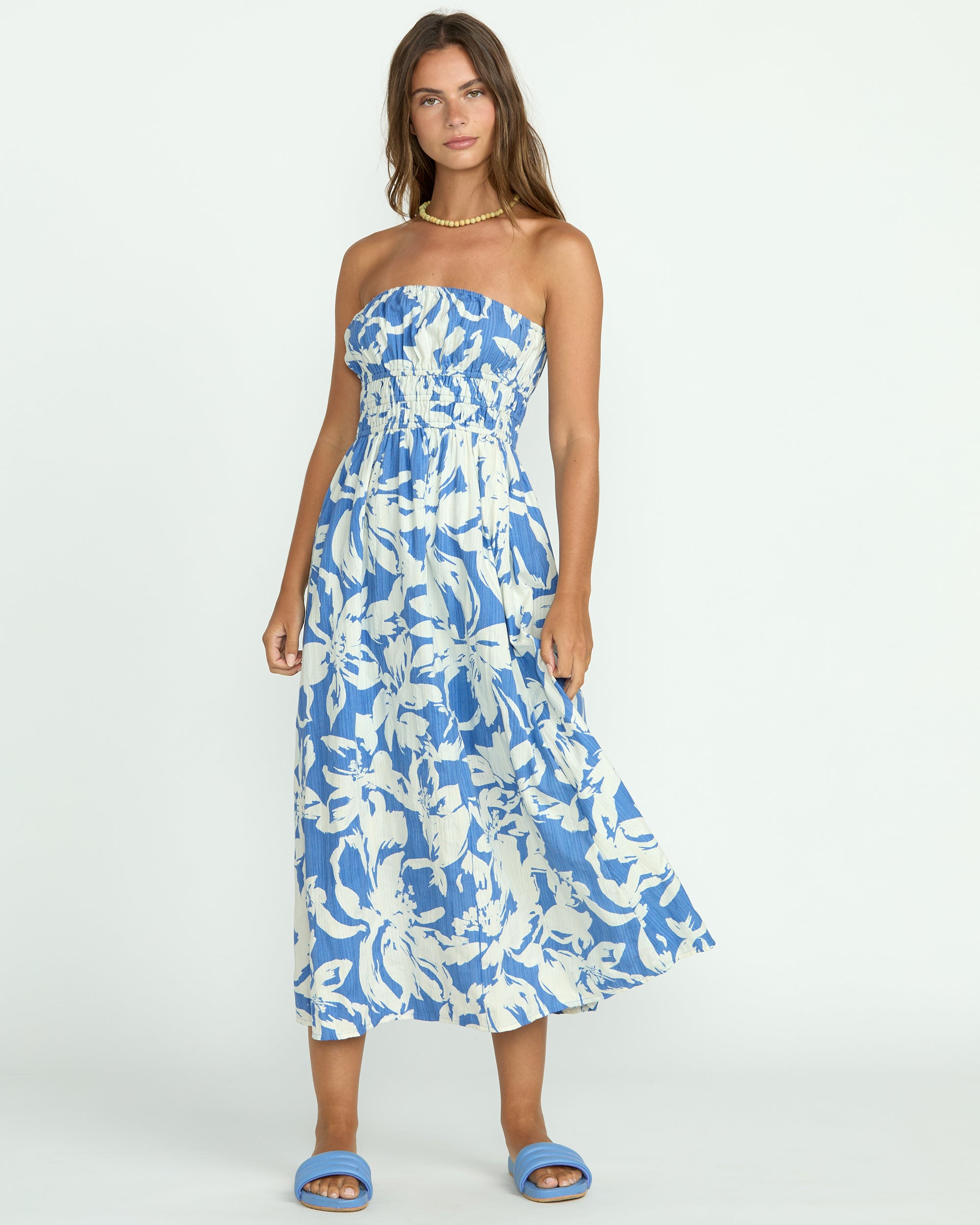 In The Sky Midi Dress - True Blue - Image 5