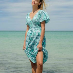 Go Coastal Midi Dress - Blue Bird