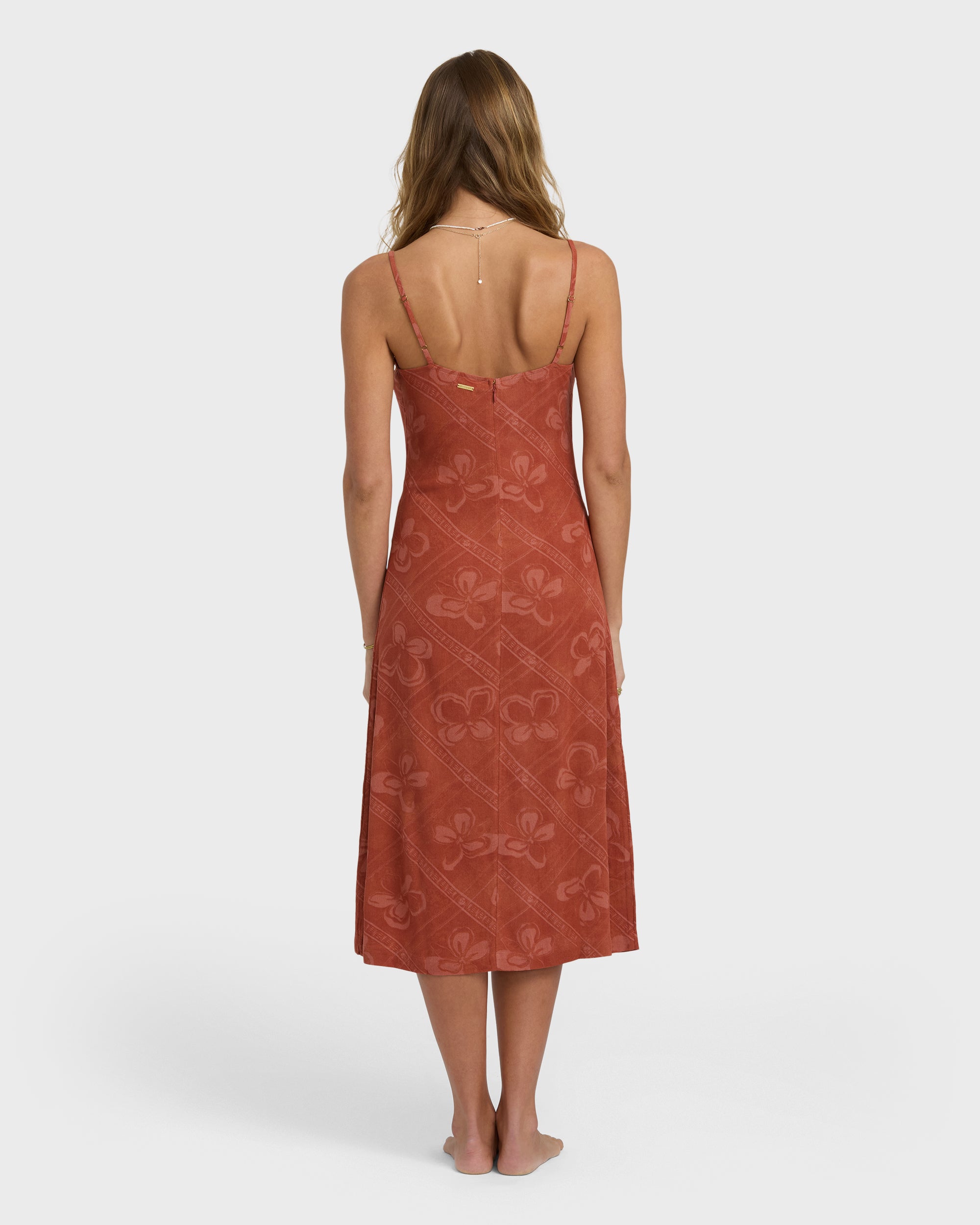 Fresh Daze Midi Dress - Dark Coral - Image 4