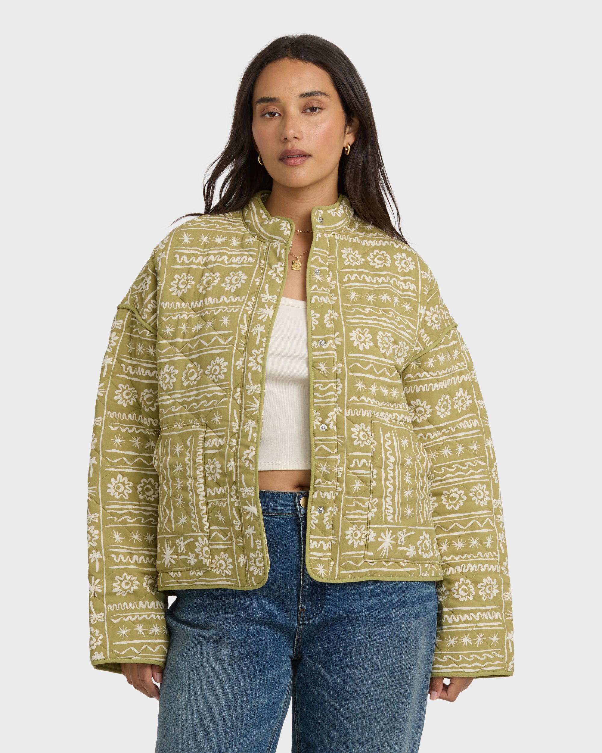 Folk Story Jacket - Green Tea - Image 7