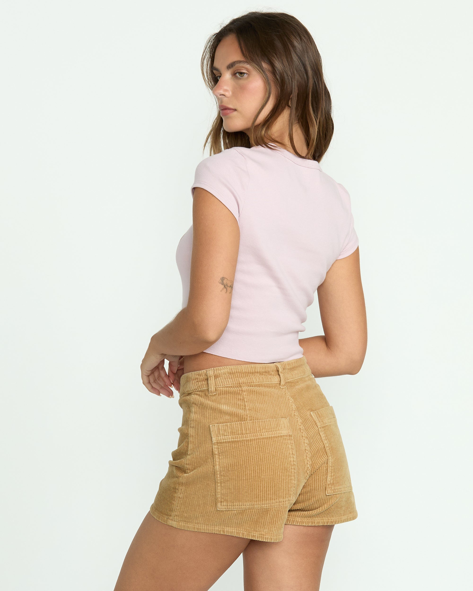Free Fall Corduroy Shorts - Khaki - Image 3