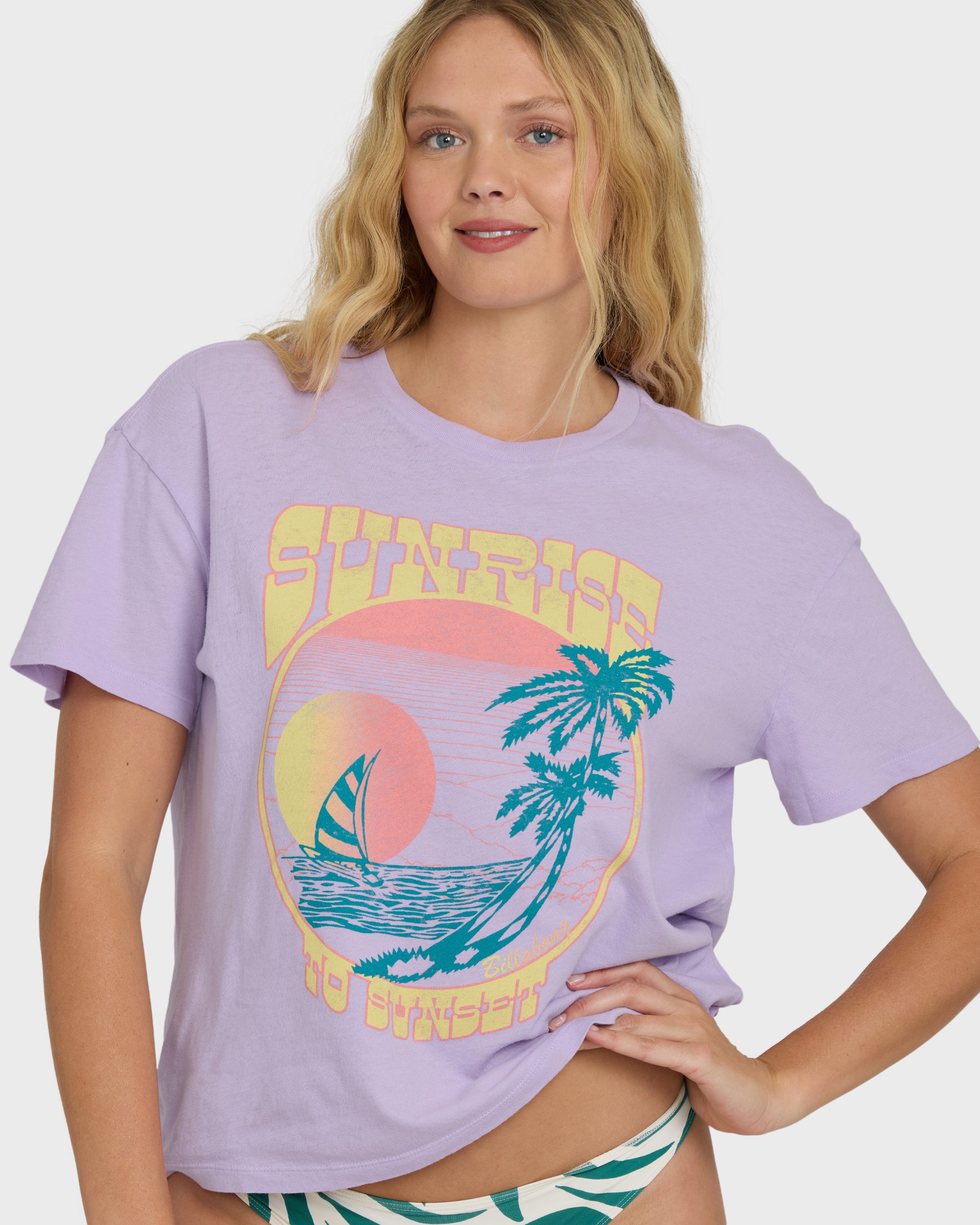 Sunrise To Sunset Short Sleeve T-Shirt - Peaceful Lilac - Image 4