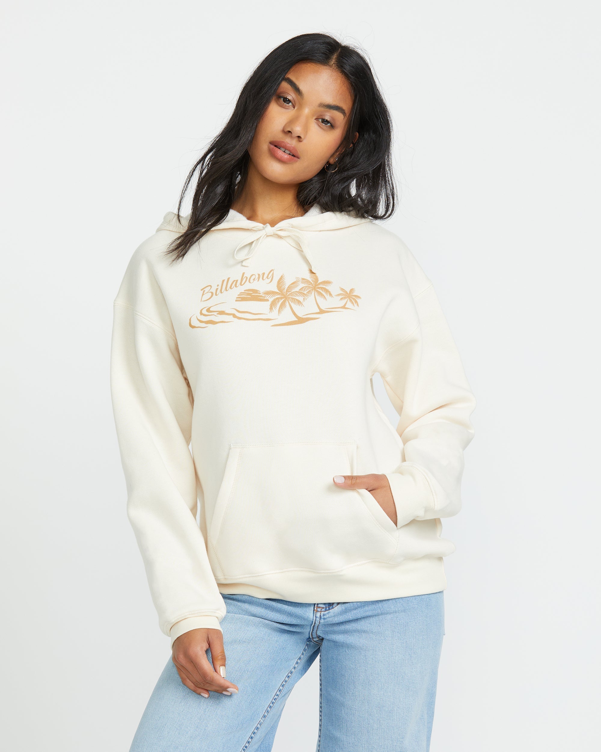 Beach Tropics Po Hoodie - Whitecap
