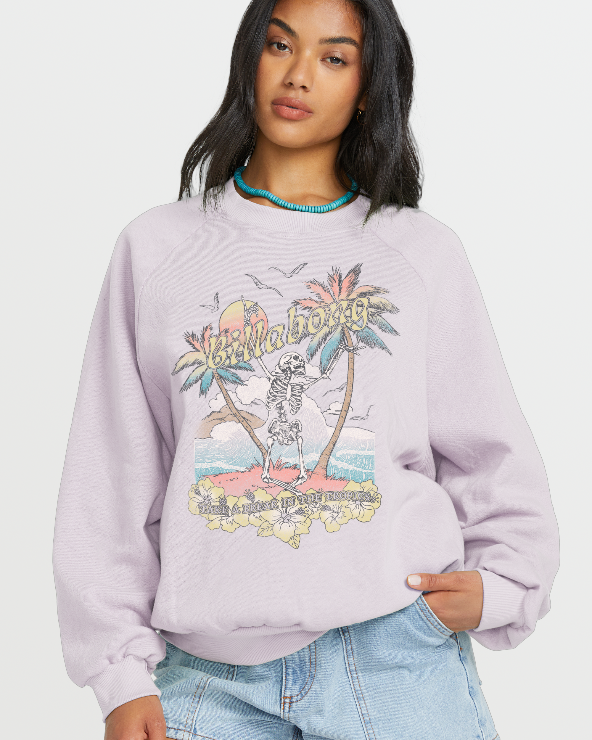 The Waves Crew Sweatshirt - Amethyst Smoke - Image 2