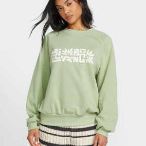 The Waves Crew Sweatshirt - Pistachio