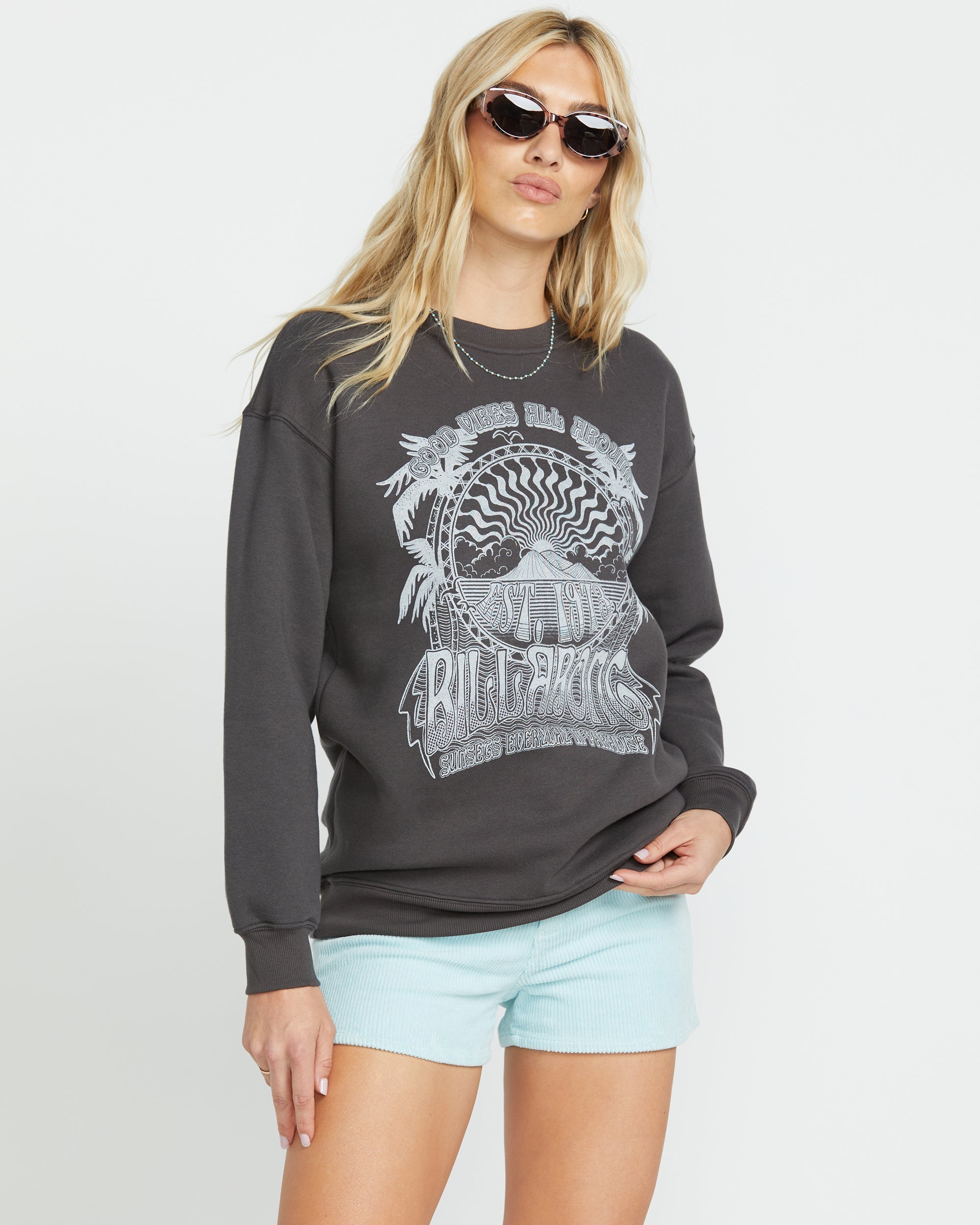 Palm Classics Crew Sweatshirt - Off Black