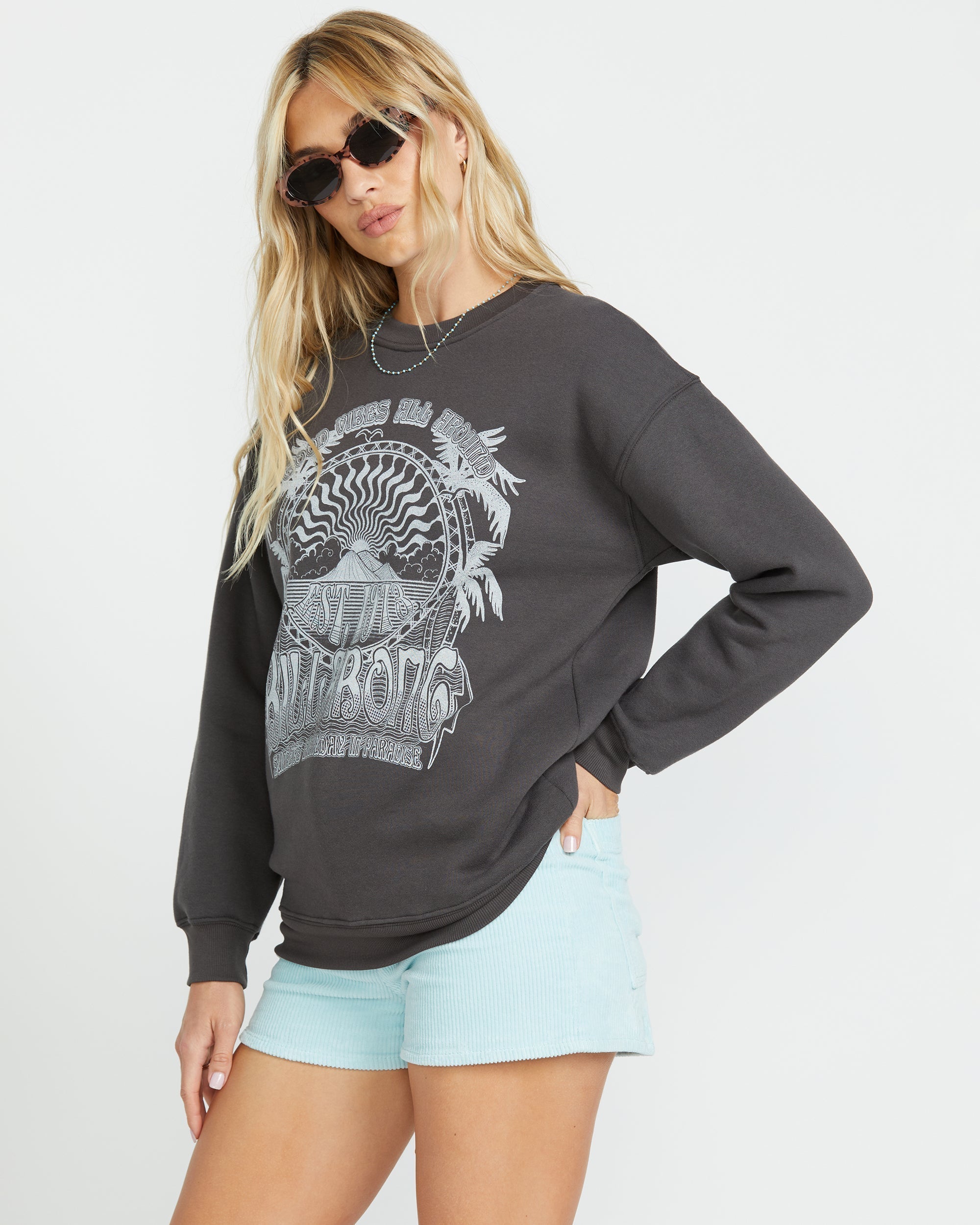 Palm Classics Crew Sweatshirt - Off Black - Image 4