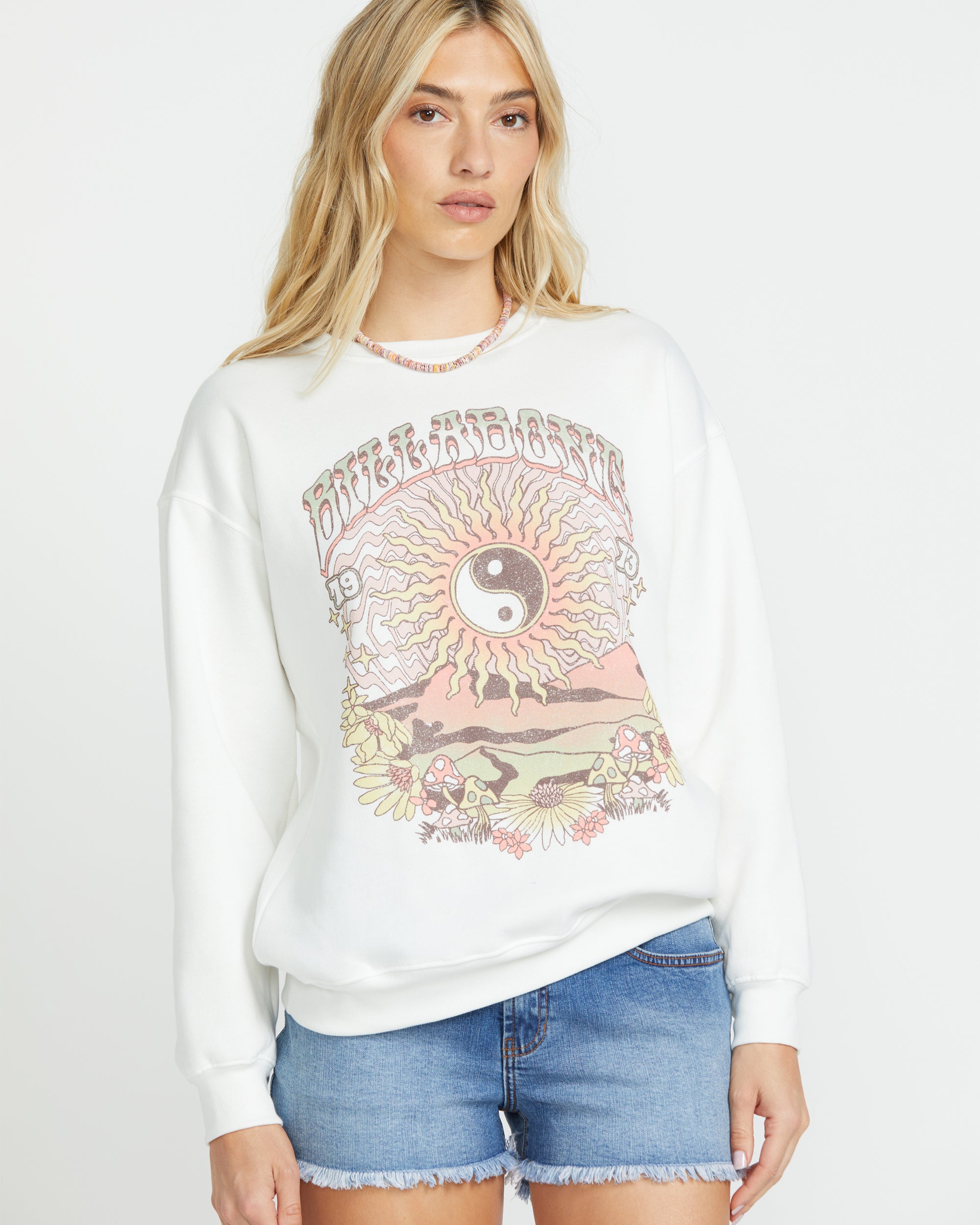 Balanced Out Crew Sweatshirt - Salt Crystal - Image 2