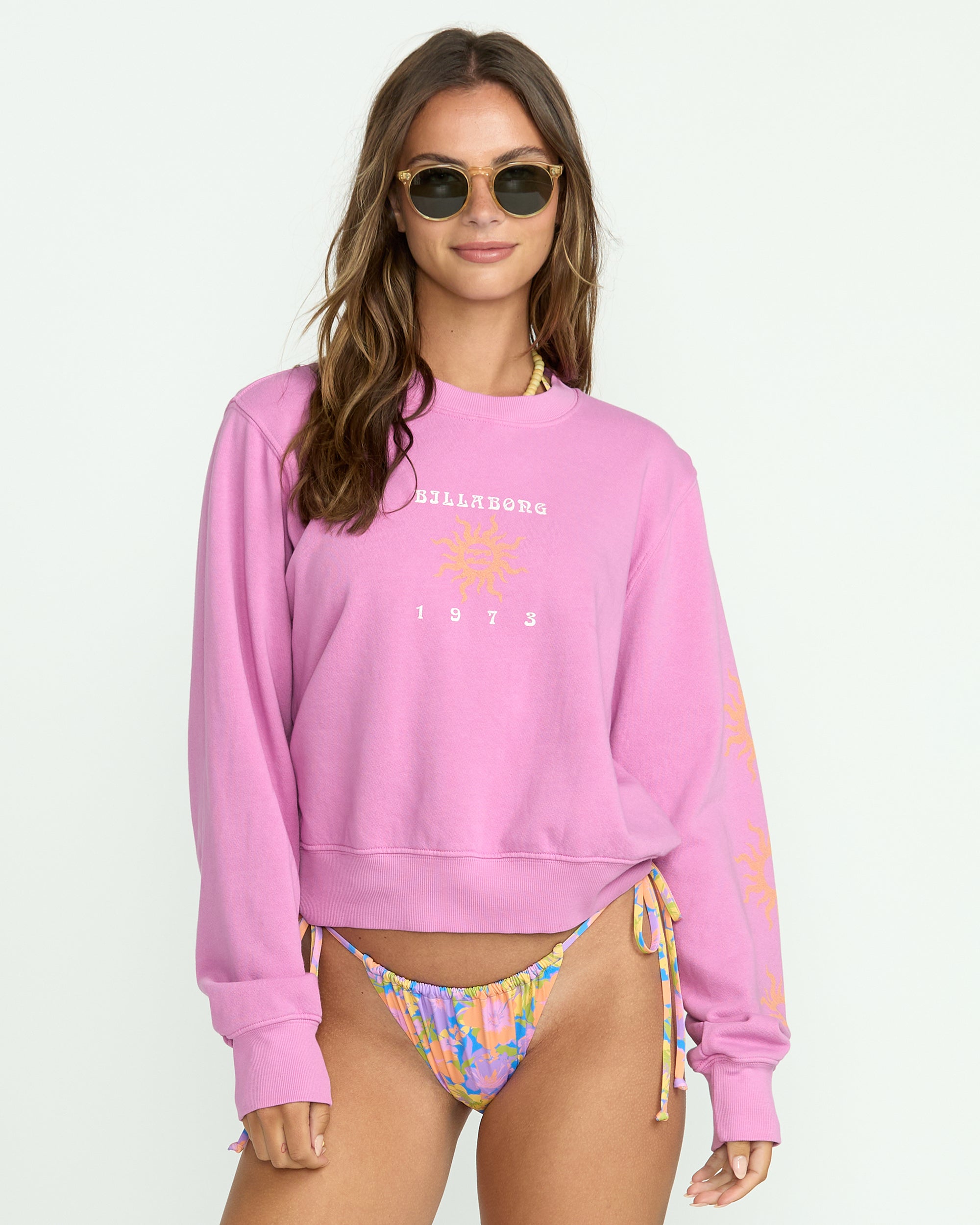 From Paradise Crewneck Sweatshirt - Bright Rose - Image 4