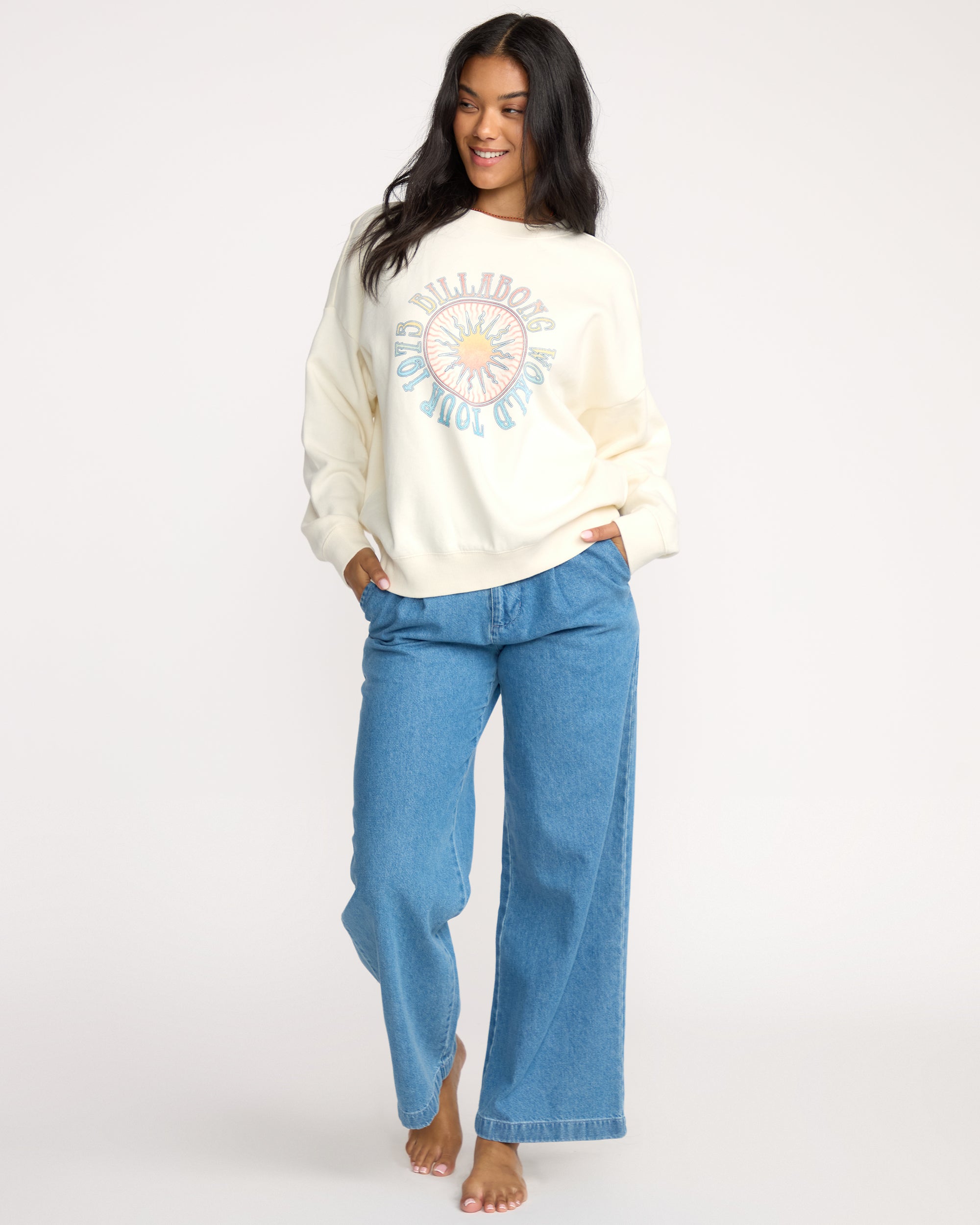 Echo Crewneck Sweatshirt - Salt Crystal - Image 4