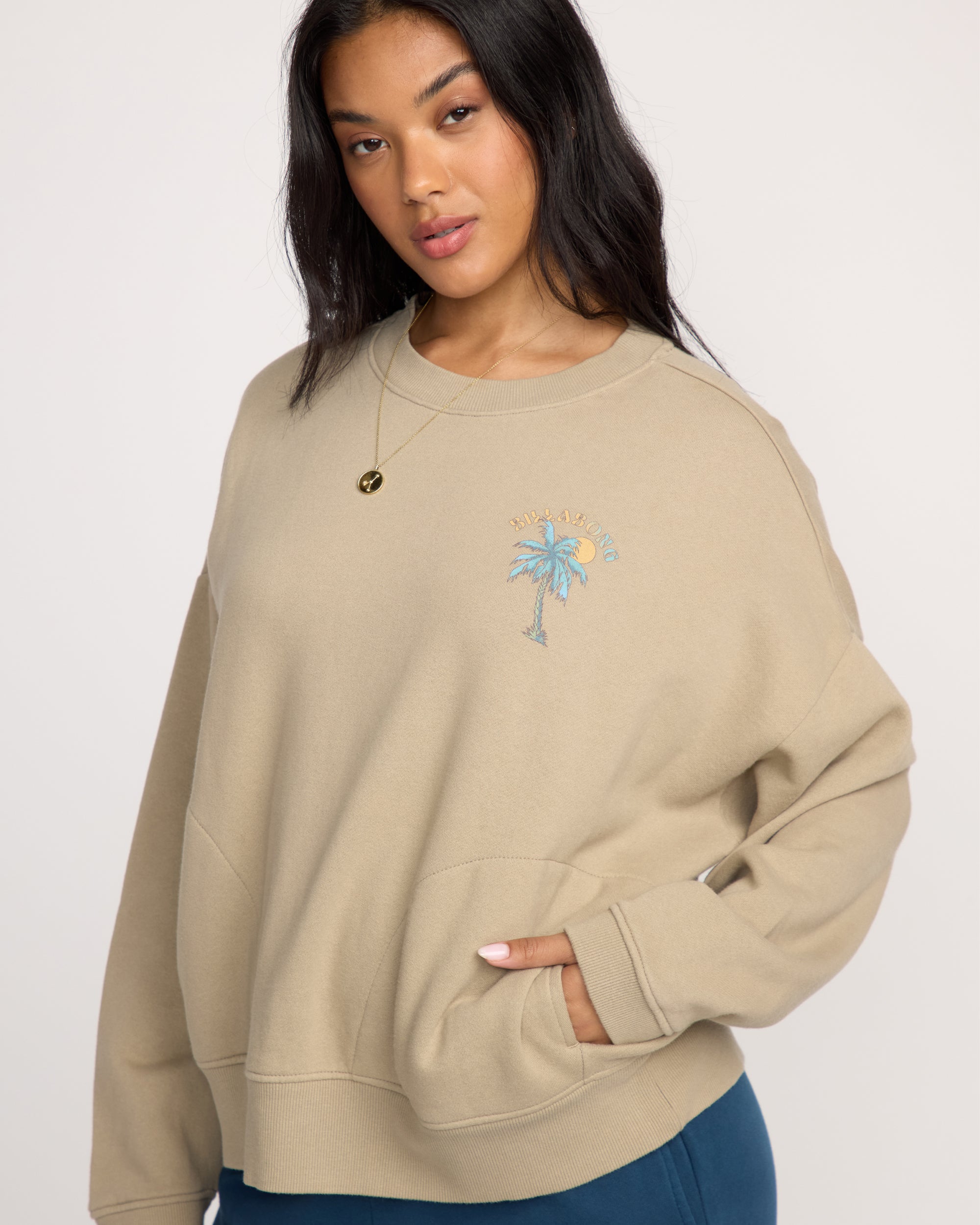 Palmin Camp Crewneck Sweatshirt - Cobblestone - Image 5