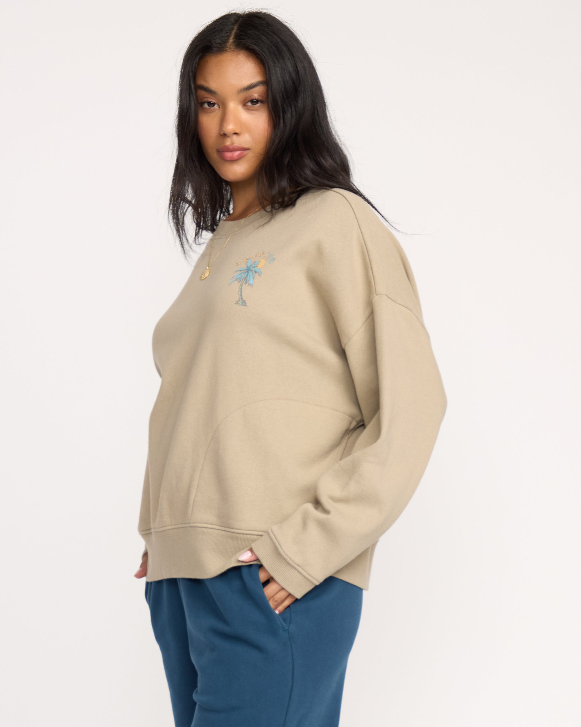Palmin Camp Crewneck Sweatshirt - Cobblestone - Image 4