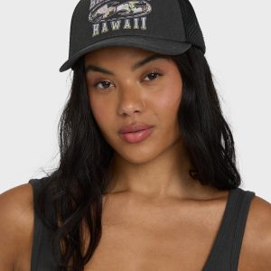 Shadow Tropics Hi Trucker Hat - Black Pebble