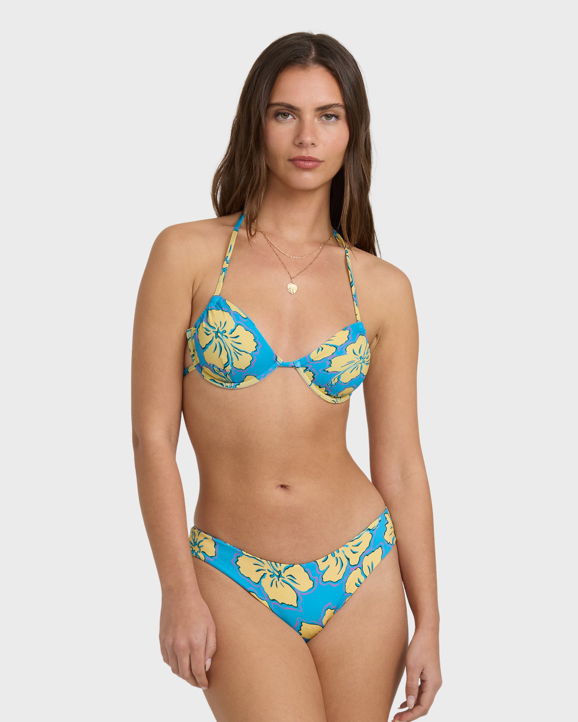 Tropic Shift Strappy Underwire Bikini Top - Atlantis