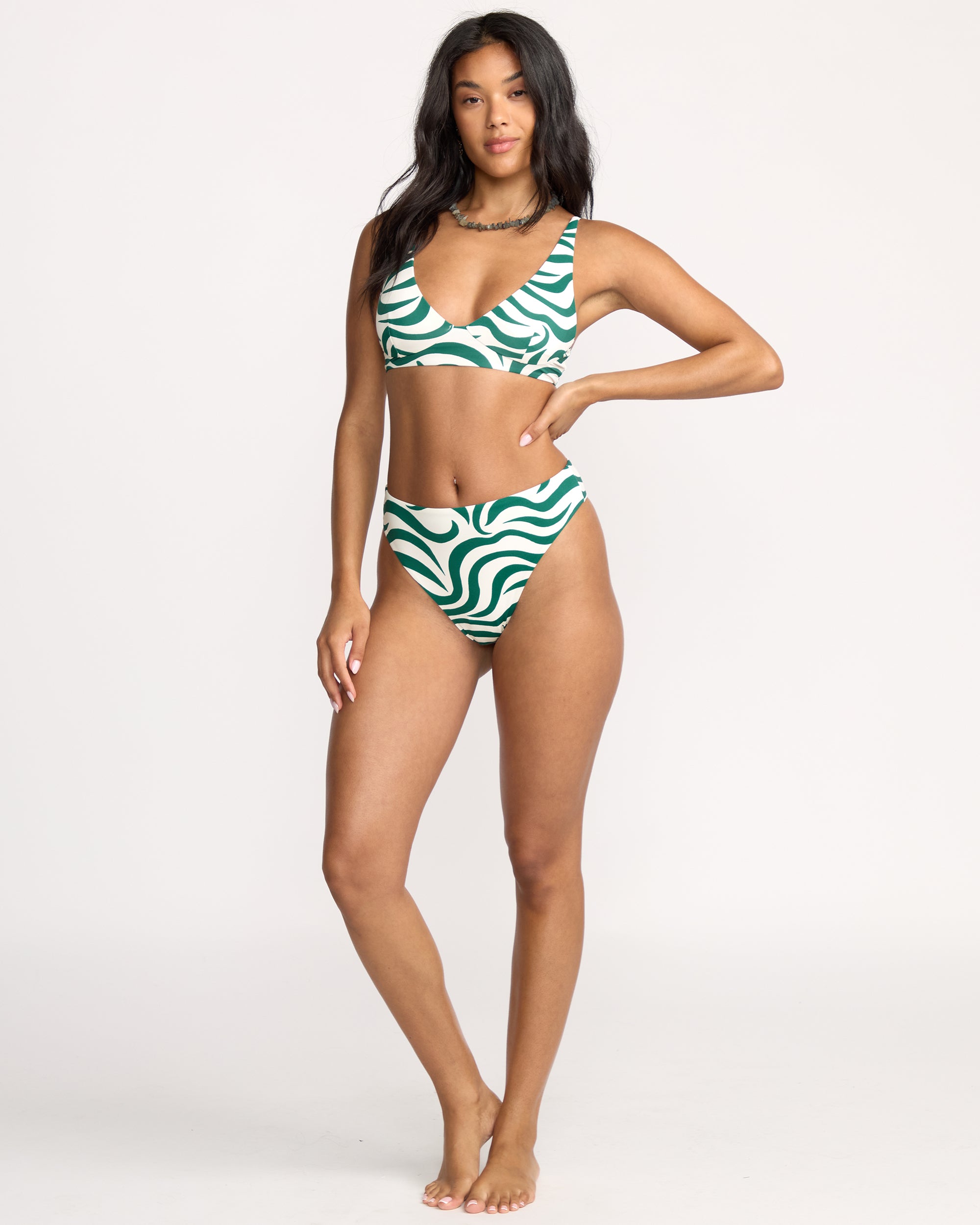 All The Waves Hi Maya Bikini Bottom - Evergreen - Image 7