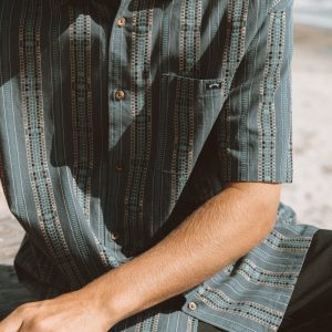 Sundays Jacquard Short Sleeve Shirt - Dark Navy