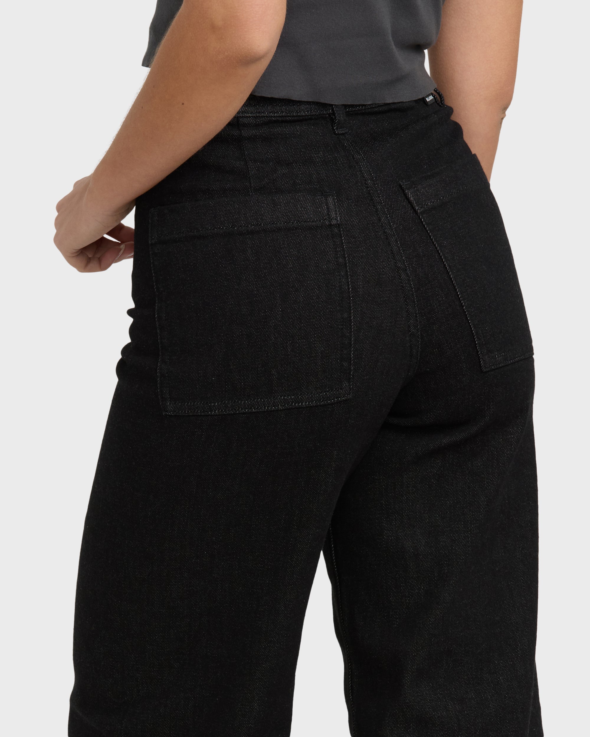Free Fall High-Waist Pants - Black Rinse - Image 5