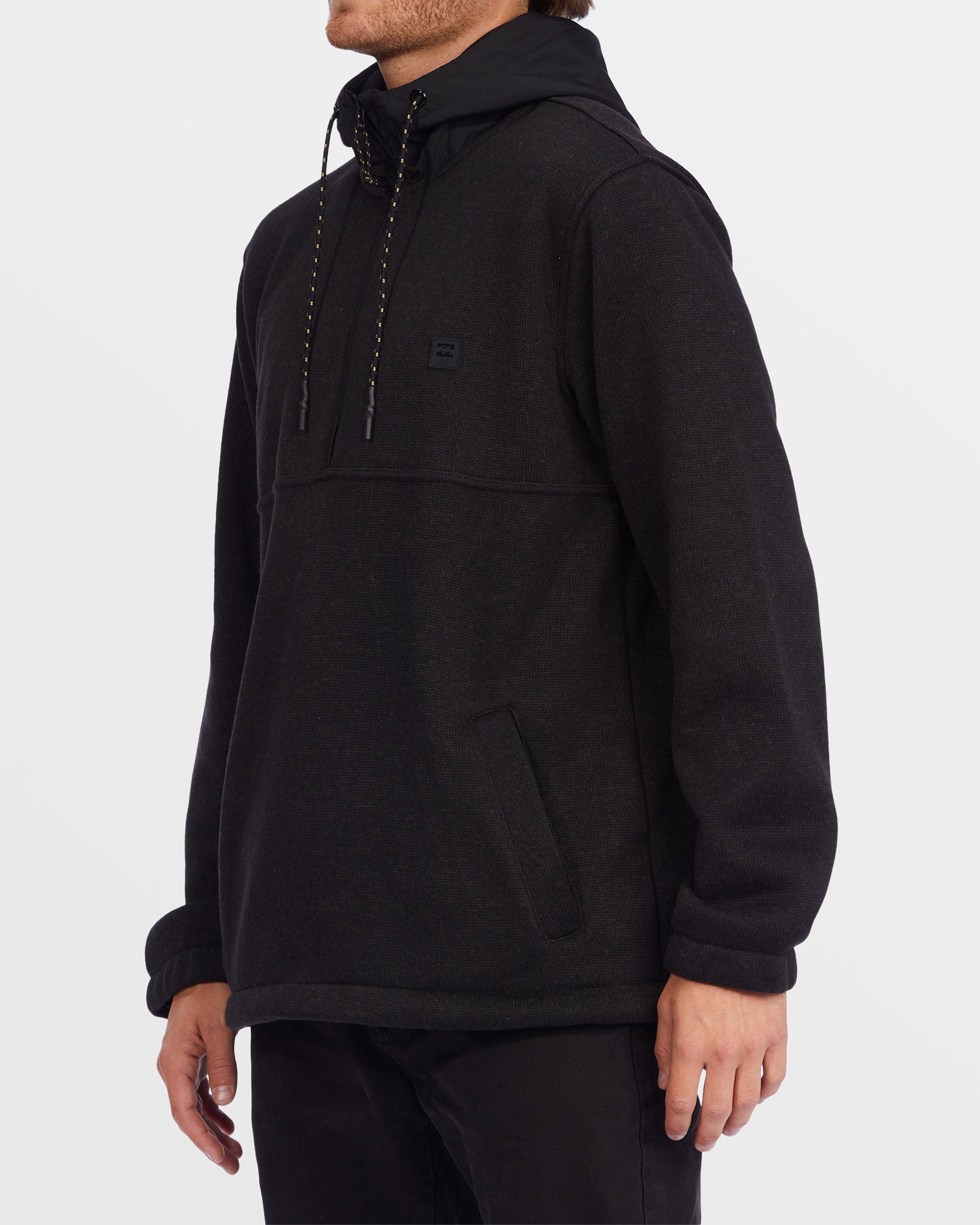 A/Div Boundary Hooded Half-Zip Pullover - Black Heather - Image 4