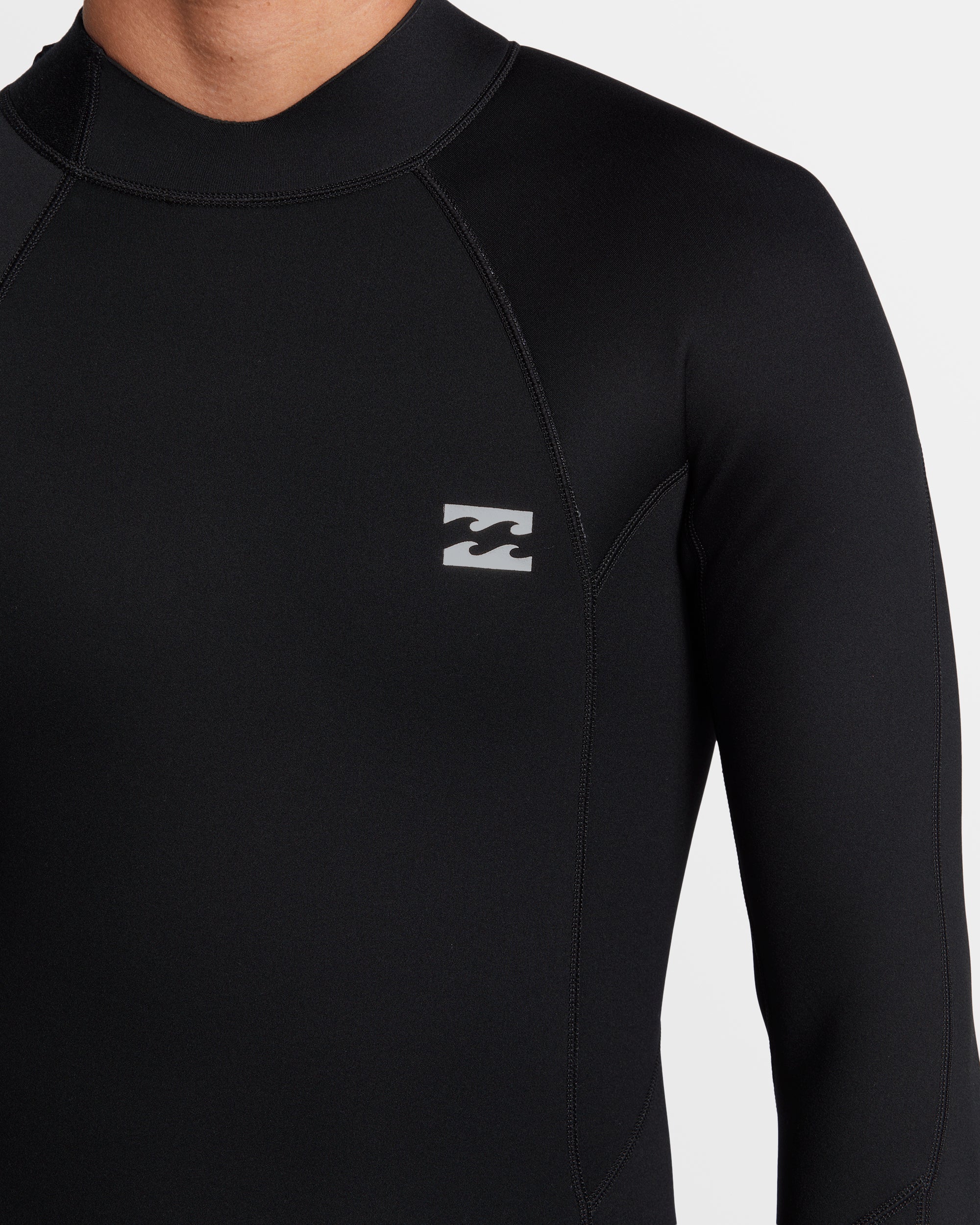 3/2mm Foil GBS Back Zip Wetsuit - Black - Image 5