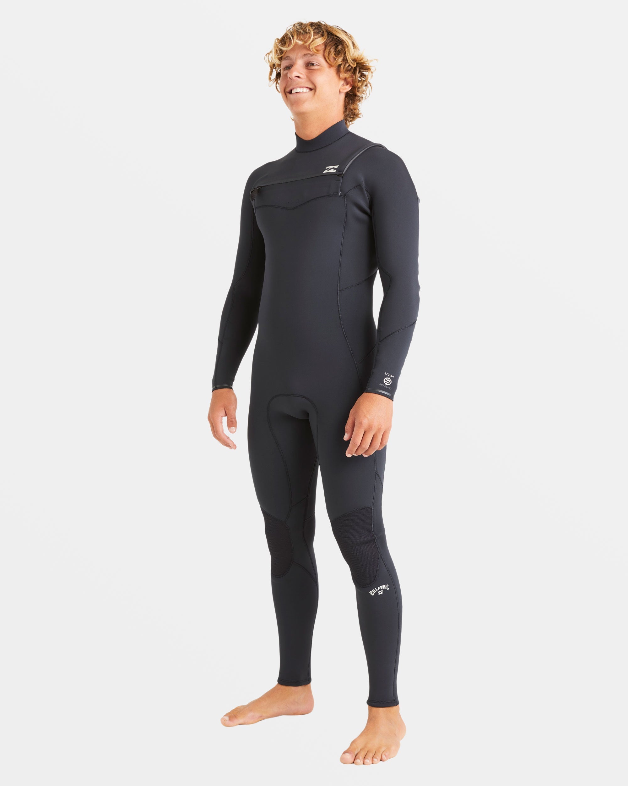 3/2mm Absolute Natural Upcycler GBS Chest Zip Wetsuit - Black - Image 7