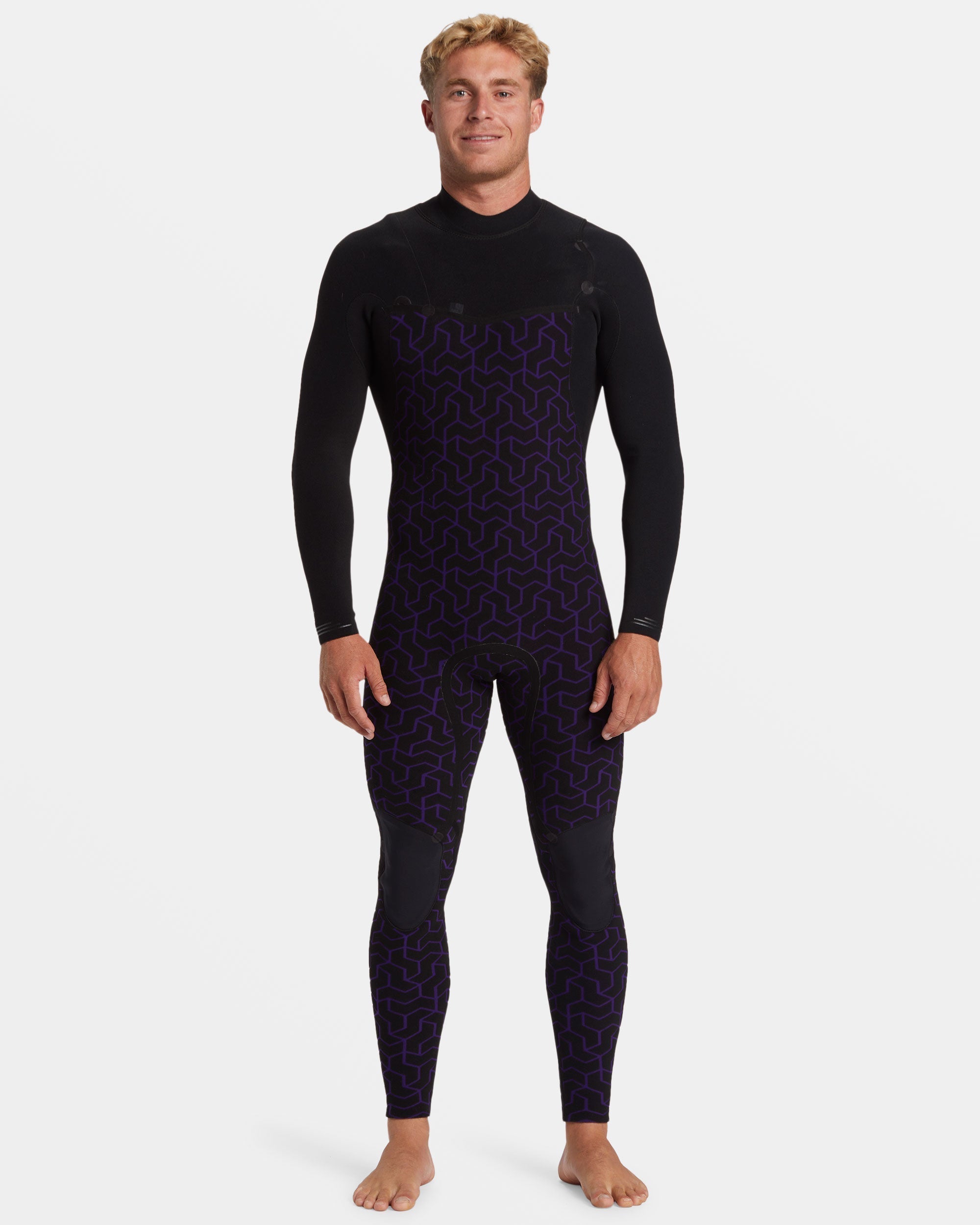 3/2mm Furnace Natural Upcycler GBS Chest Zip Wetsuit - Black - Image 2