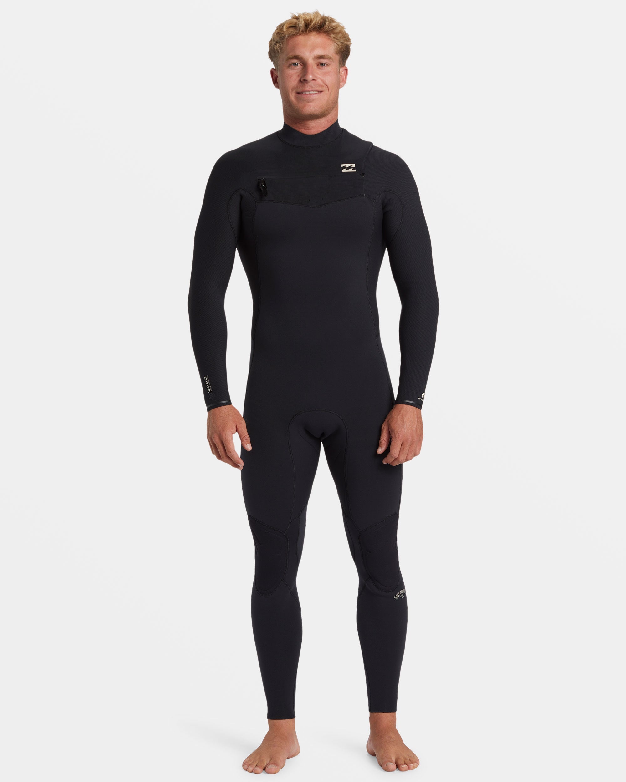 4/3mm Revolution Natural Upcycler GBS Chest Zip Wetsuit - Black