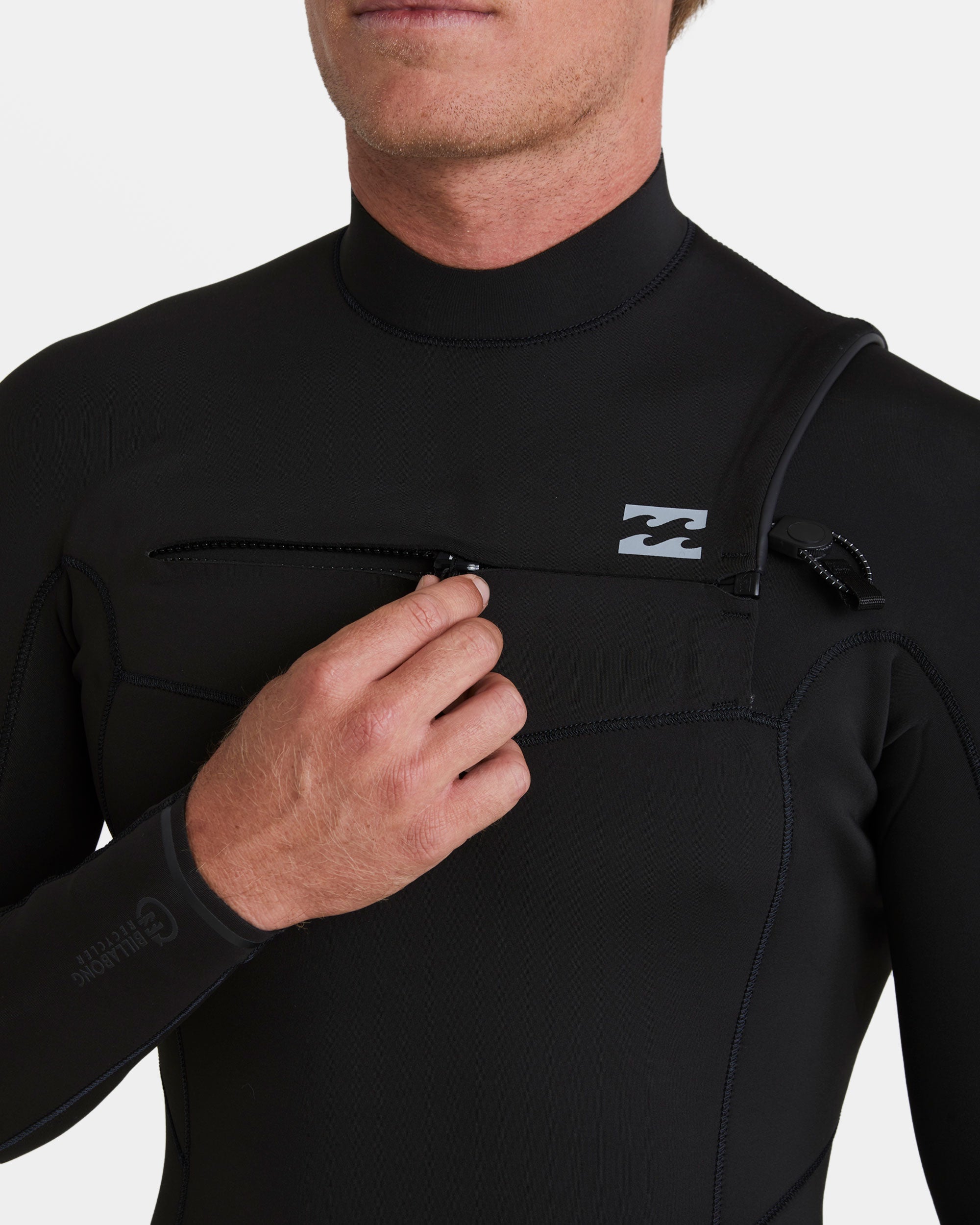 2/2mm Revolution Natural Upcycler GBS Chest Zip Long Sleeve Springsuit - Black - Image 6