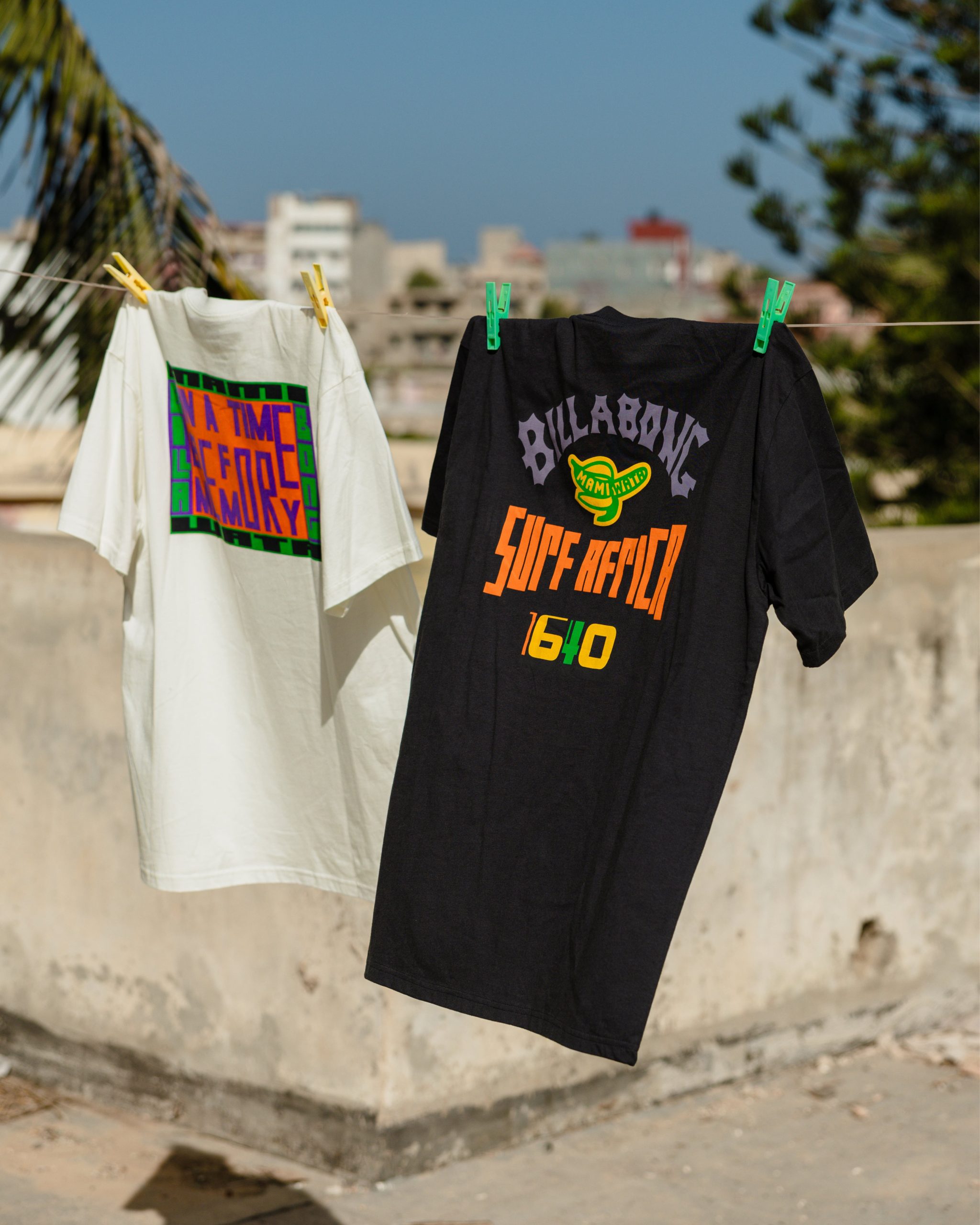 Billabong x Mami Wata Surf Africa Regular Tee - Washed Black - Image 3