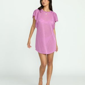 Out For Waves Coverup Dress - Bright Rose
