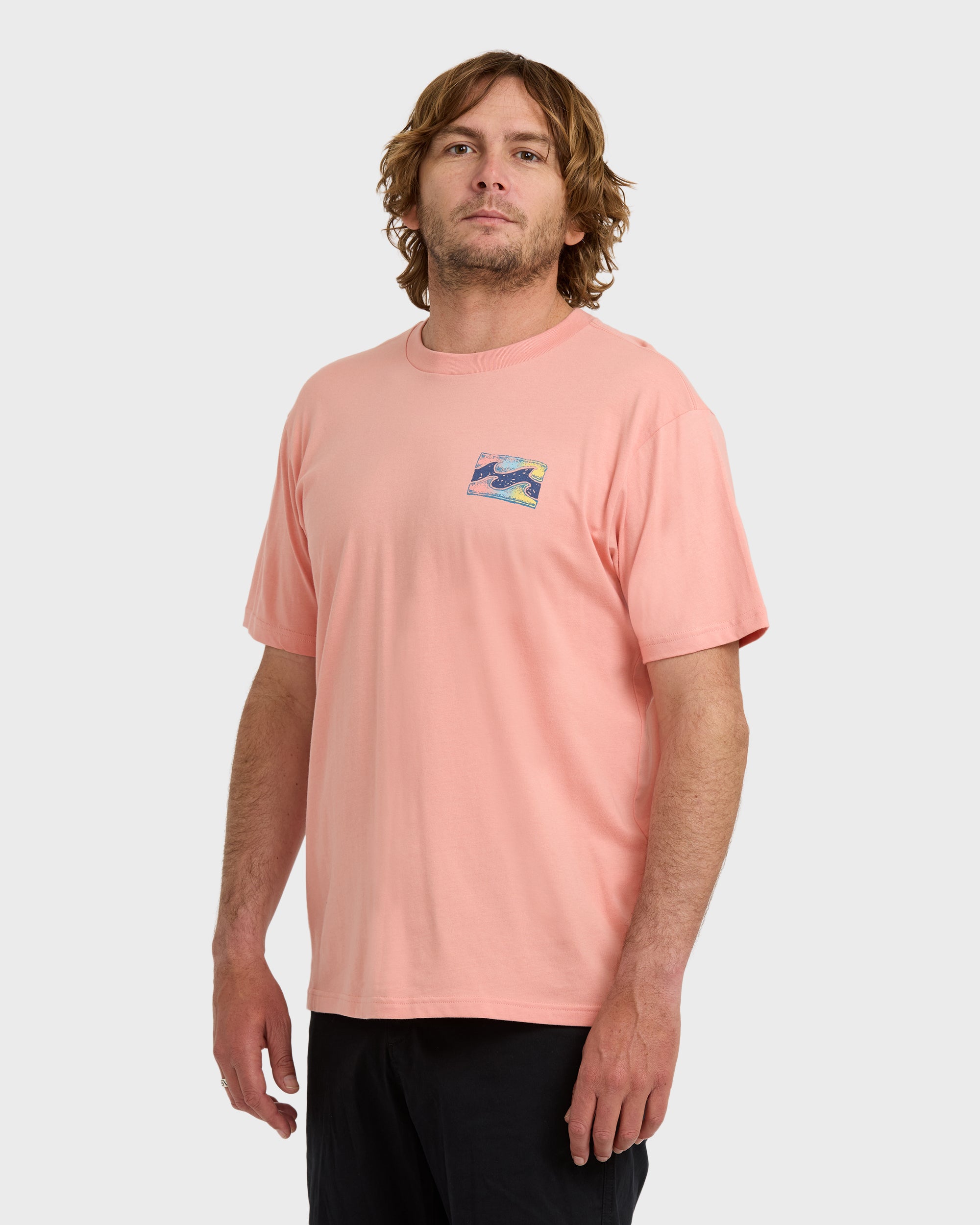 Crayon Wave Premium Short Sleeve T-Shirt - Peach - Image 4
