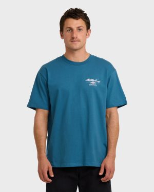 Crossboards Sleeve Short Sleeve T-Shirt - Chino- Real Teal