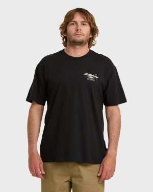 Crossboards Sleeve Short Sleeve T-Shirt - Chino - Washed Black