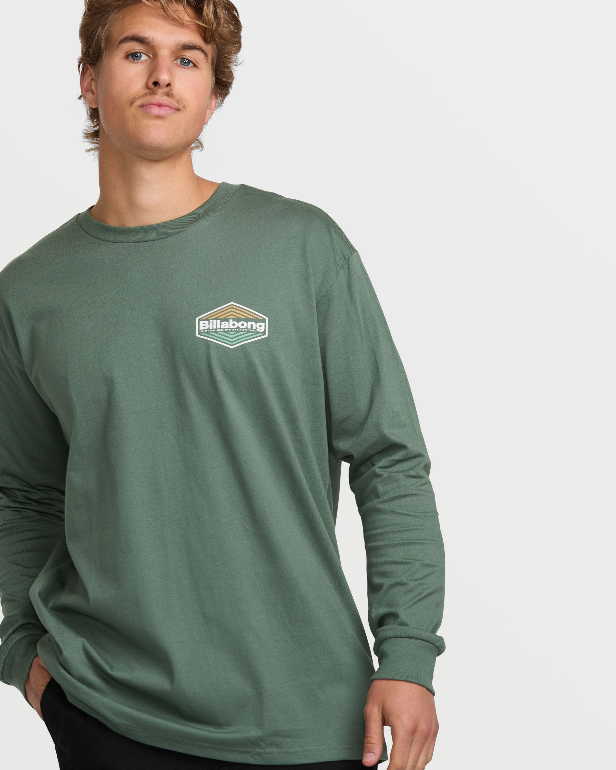 Walled Regular Long Sleeve Tee - Dark Slate - Image 4