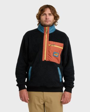 Boundary Peak Neck Sweatshirt - Black