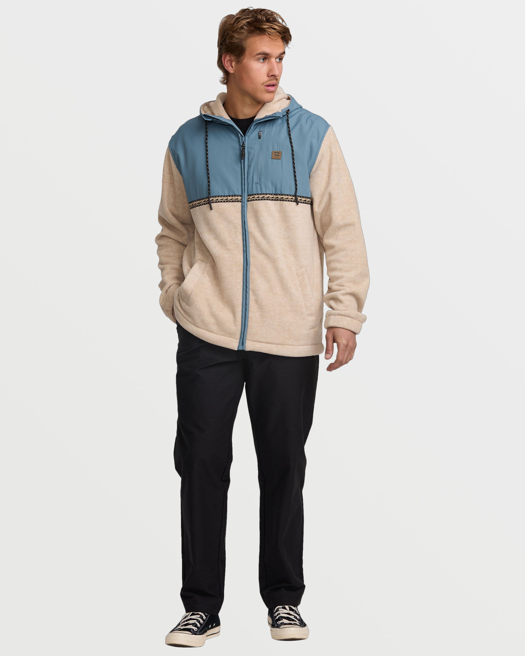 Boundary Lite Zip Sweatshirt - Bleached Sand - Image 3