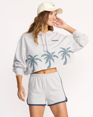 Triple Palms Dolphin Shorts - Heather Grey