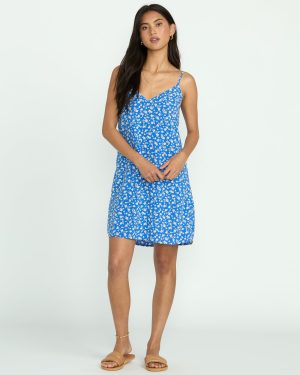90S Babe Mini Dress - True Blue