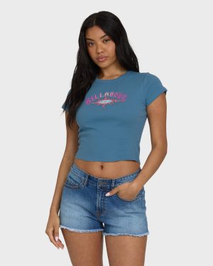 Warm Sunrays Short Sleeve T-Shirt - Blue Shadow