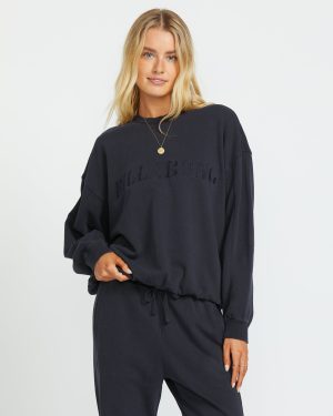 So Typical Kendal Crew Sweatshirt - Black Pebble