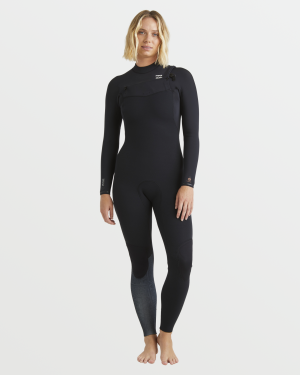 3/2mm Furnace Natural GBS Chest Zip Fullsuit - Black Tiki